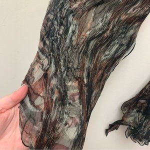 Michelle Marcuse Silk Handmade Hand Painted Scarf